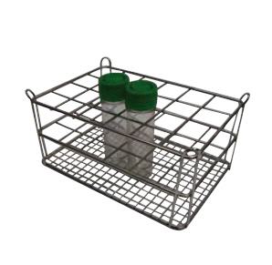 Gradilla rectangular para viales, acero