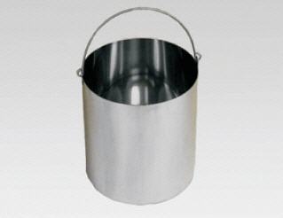 Cesto redondo, chapa de acero inox.
