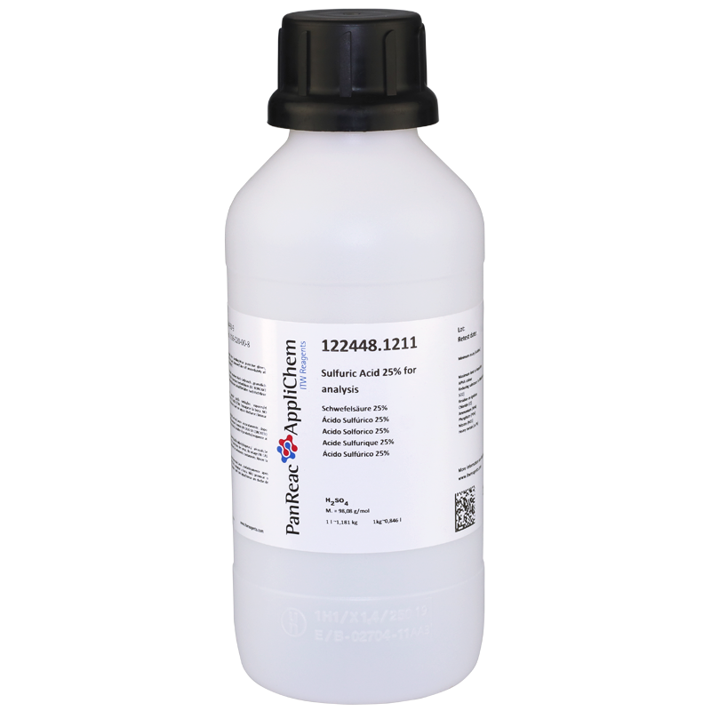 Acido Sulfrico 25% para anlisis, 1000 mL, PANREAC APPLICHEM®