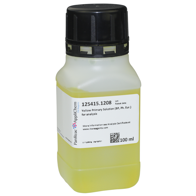 Disolucin Primaria Amarilla (BP, Ph. Eur.) para anlisis, 100 mL, PANREAC APPLICHEM®