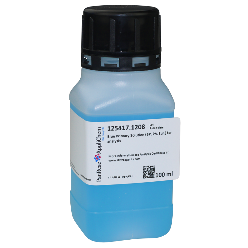 Disolucin Primaria Azul (BP, Ph. Eur.) para anlisis, 100 mL, PANREAC APPLICHEM®