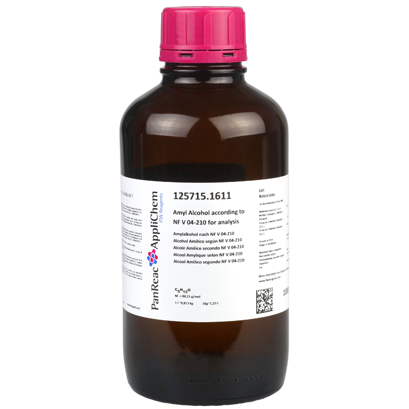 Alcohol Amlico segn NF V 04-210 para anlisis, 1000 mL, PANREAC APPLICHEM®