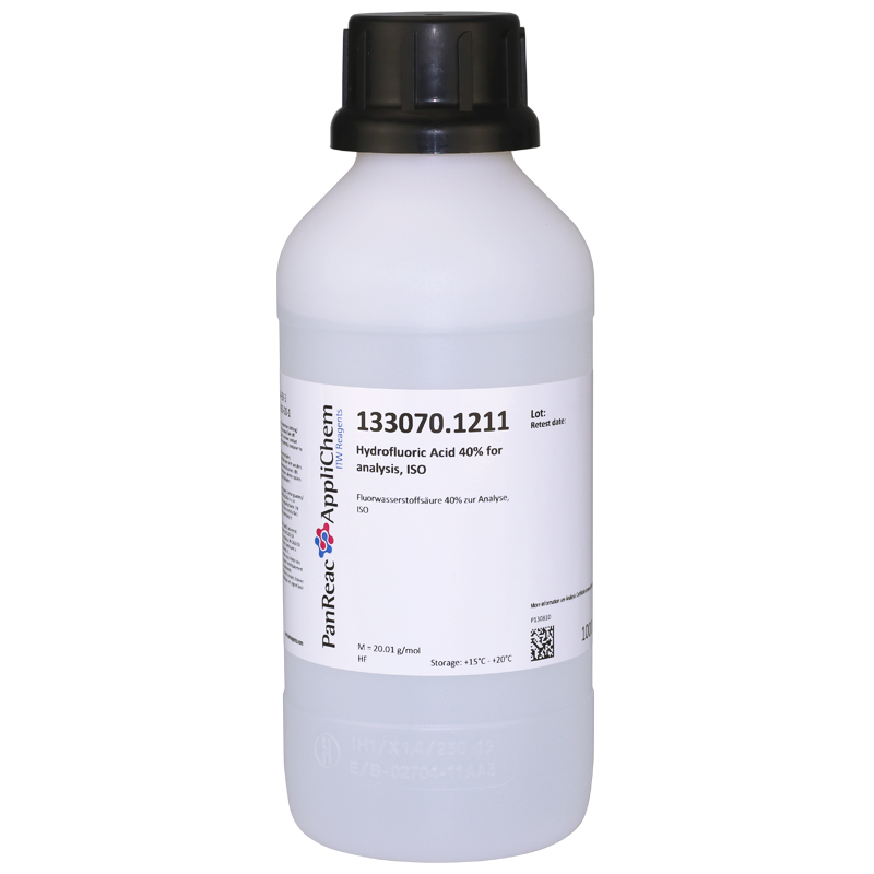 cido Fluorhdrico 40% para anlisis, ISO, 1000 mL (Acido Hidroflurico), PANREAC APPLICHEM®