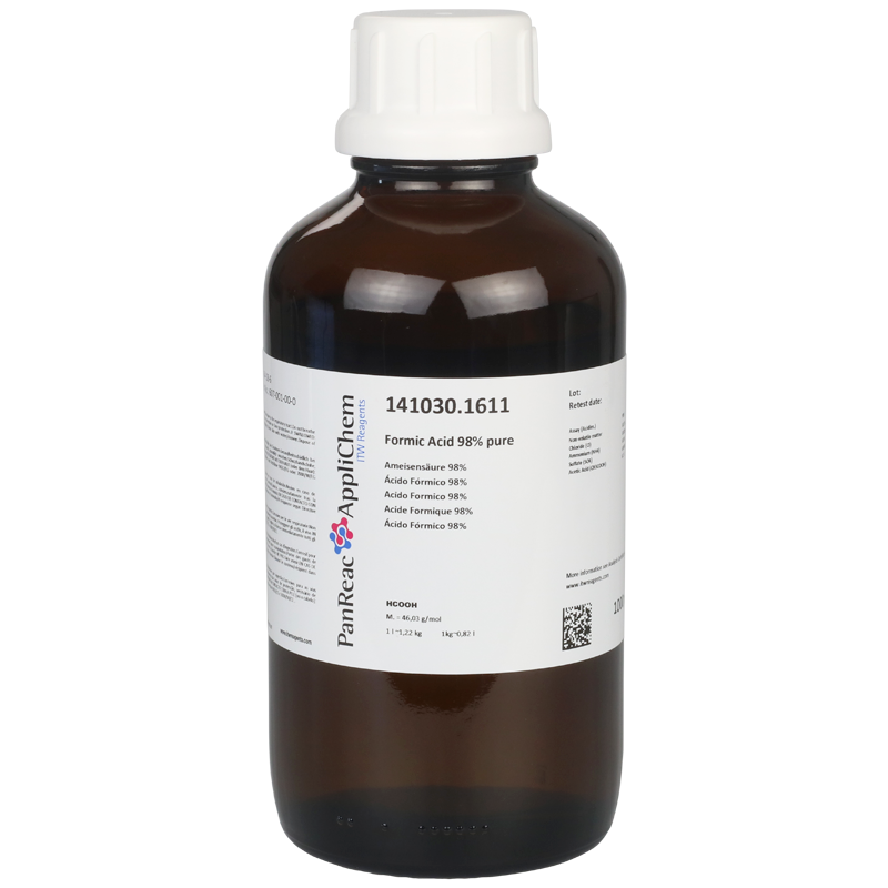 Acido Frmico 98% puro, 1000 mL, PANREAC APPLICHEM®