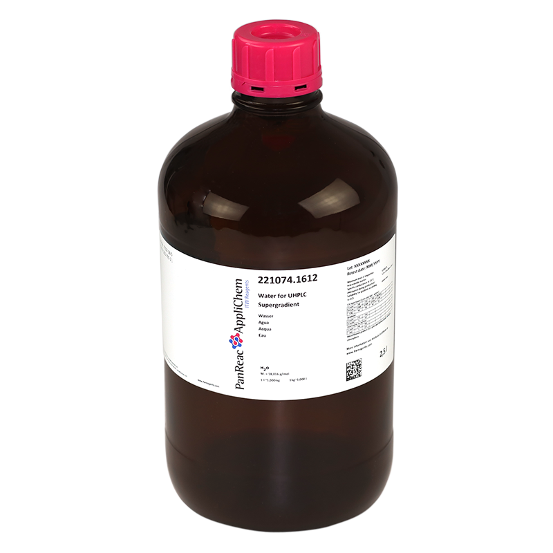 Agua para UHPLC Supergradiente, 2.5 L (Hidrgeno Oxido), PANREAC APPLICHEM®