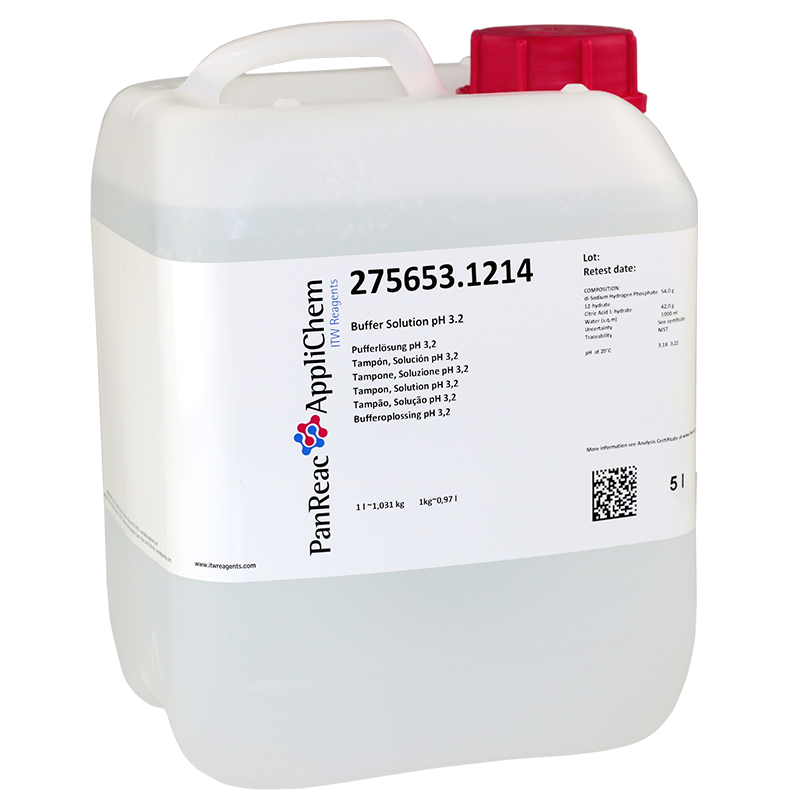 Solucin Tampn pH 3,2, 5 L, PANREAC APPLICHEM®