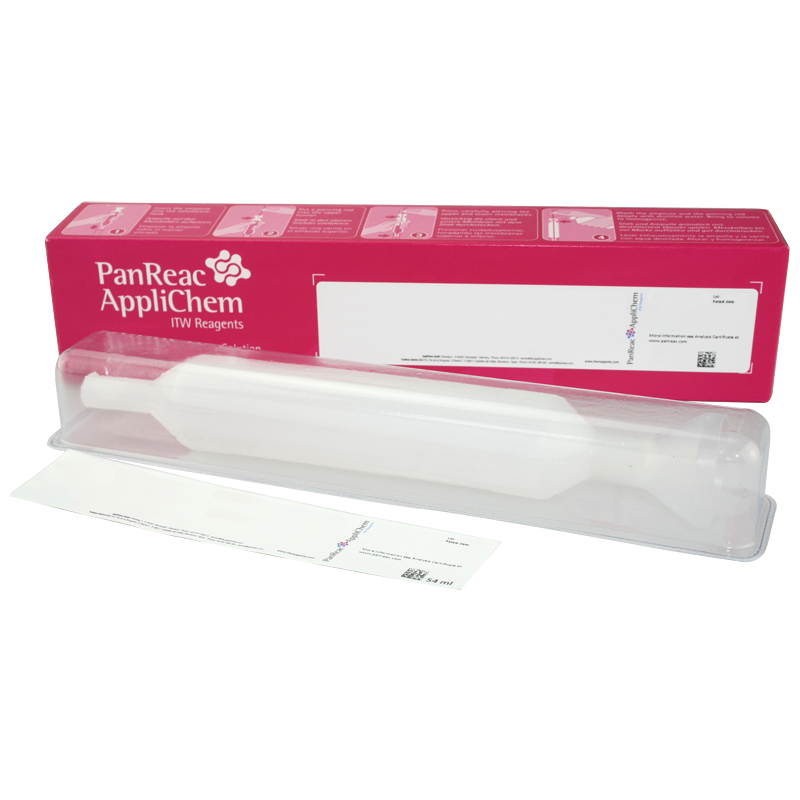 Acido Clorhdrico 0,1 mol (3,646g HCl) para preparar 1l de solucin volumtrica 0,1N, amp54mL, PANREAC APPLICHEM®