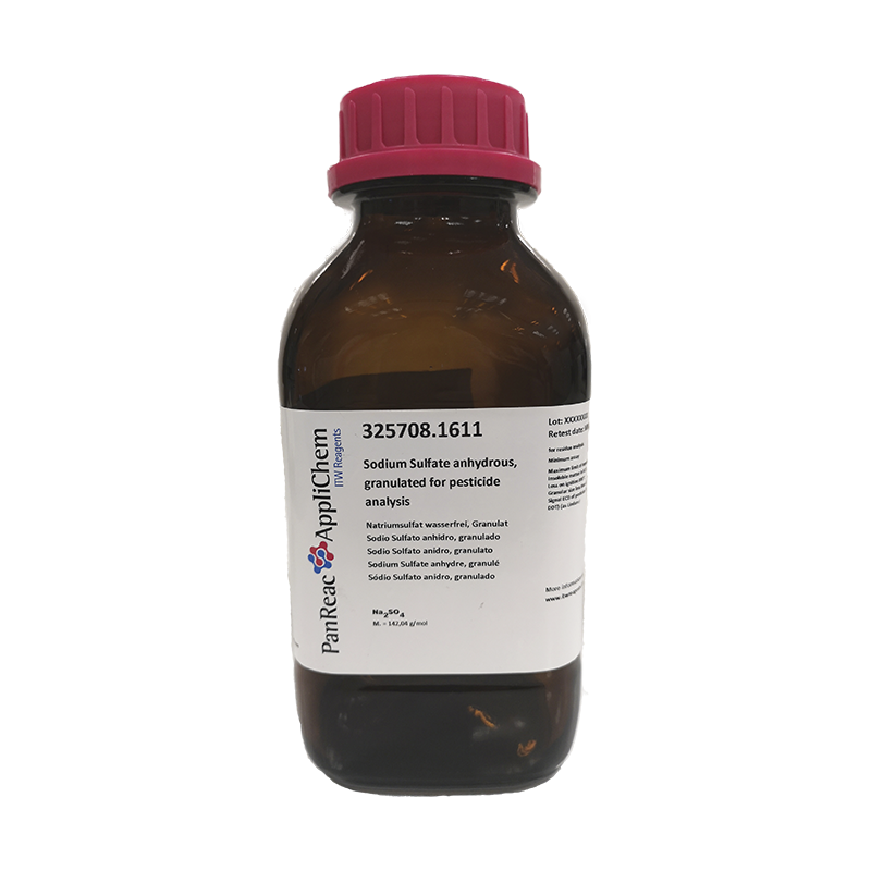 Sodio Sulfato anhidro, granulado para anlisis de pesticidas, 1000 g, PANREAC APPLICHEM®