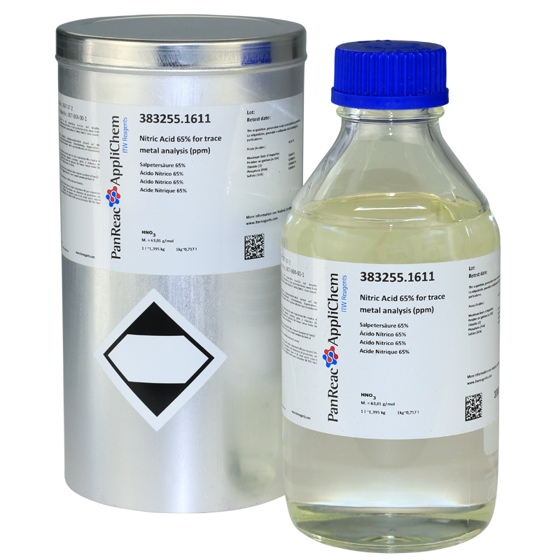 Acido Ntrico 65% para anlisis de trazas metlicas (ppm), 1000 mL, PANREAC APPLICHEM®