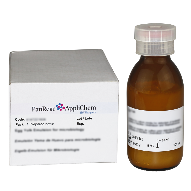Emulsin Yema de Huevo-Telurito (Suplemento) para microbiologa, 100 mL, PANREAC APPLICHEM®