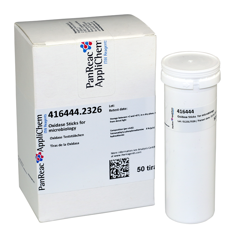 Tiras de la Oxidasa para microbiologa, 50 tiras, PANREAC APPLICHEM®