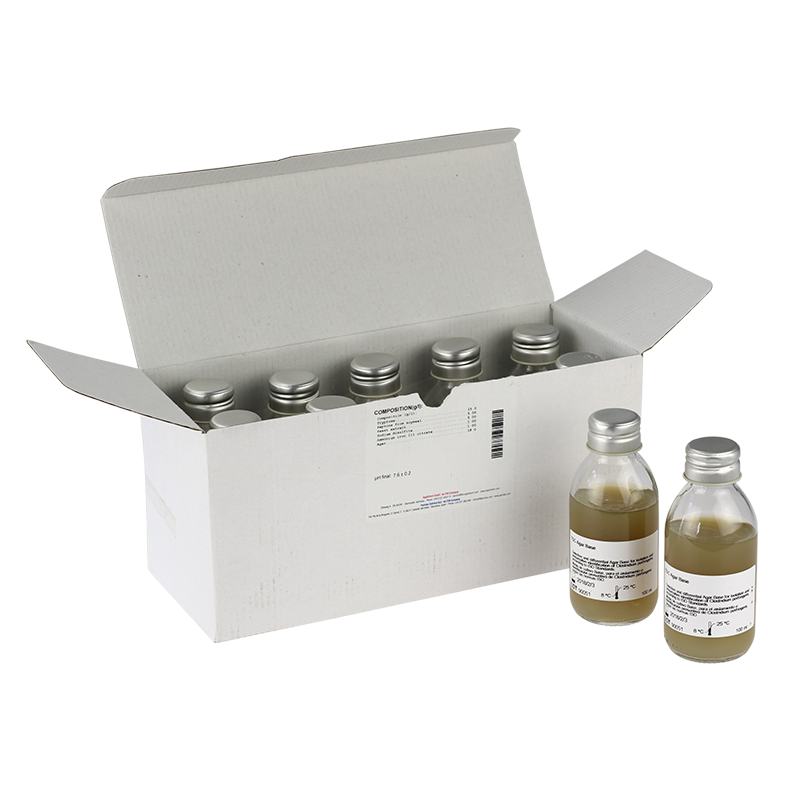 TSC, Base de Agar (ISO 14189, 7937) (Frascos Preparados) para microbiologa, 10 x 100 mL (Agar Triptosa-Sulfito-Cicloserina, FDA M169), PANREAC APPLICHEM®