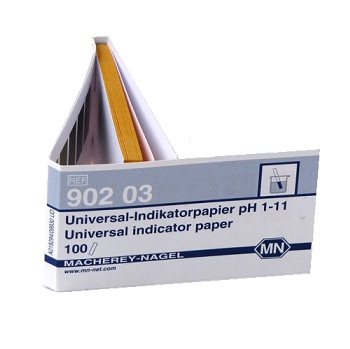 Papel indicador universal pH 1 - 11. Librillo 100 tiras 10x75mm, MACHEREY-NAGEL®