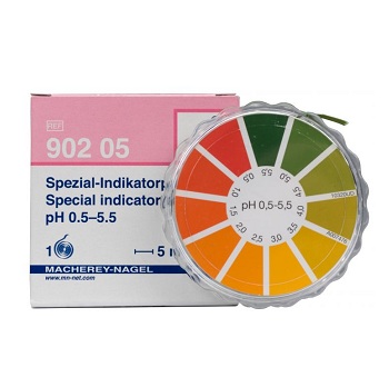 Papel indicador especial pH 0,5 -5,5. Rollo 5m largo y 7mm ancho, MACHEREY-NAGEL®