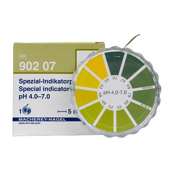 Papel indicador especial pH 4,0 -7,0. Rollo 5m largo y 7mm ancho, MACHEREY-NAGEL®