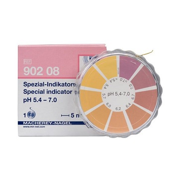 Papel indicador especial pH 5,4 -7,0. Rollo 5m largo y 7mm ancho, MACHEREY-NAGEL®