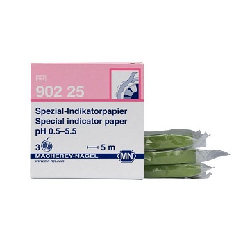 Coleccin papel indicador pH TRI-BOX envases de recambio. pH 0,5 - 5,5 sin escala, 3 rollos, MACHEREY-NAGEL®