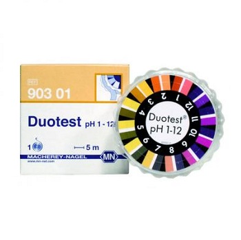 Papel indicador DUOTEST® pH 1 - 12. Rollo 5m largo y 10mm ancho, MACHEREY-NAGEL®