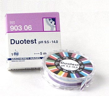 Papel indicador DUOTEST 9,5 - 14,0. Envase de recambio, 3 rollos, MACHEREY-NAGEL®