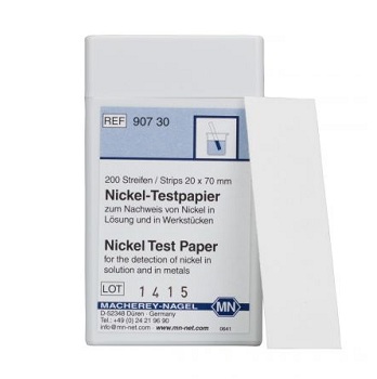 Nquel, papel de ensayo cualitativo, tiras 20 x 70 m, Caja de 200 Unid, MACHEREY-NAGEL®