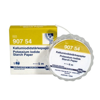Almidn y yoduro potsico, papel (detec.cualit.nitritos+cloro).Tipo 816N.Rollo 5mx7mm, MACHEREY-NAGEL®