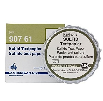 Sulfuro, papel de ensayo cualitativo. Rollo de 5 m largo, 7mm ancho, MACHEREY-NAGEL®
