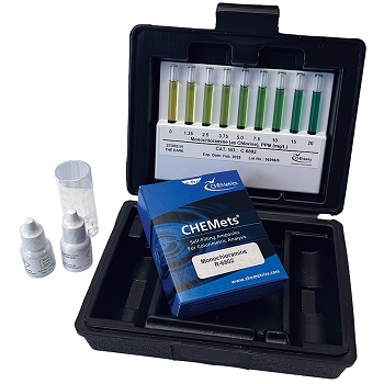 Monocloramina, 0-20 ppm NH2Cl-Cl2, Kit CHEMets, 30 tests, CHEMETRICS®