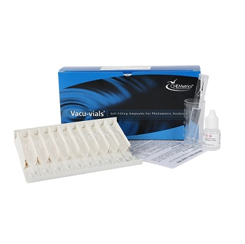 Nitrito (Nitr�geno), 0-0.750 ppm.Tipo: Vacu-vials. Kit. 30 determinaciones., CHEMETRICS&reg;
