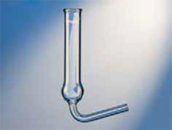 Tubo para cloruro clcico, acodado, vidrio POBEL®