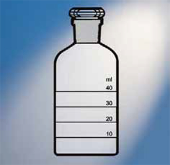 Frasco hidrotrimtrico c/ tapn esmerilado, vidrio POBEL®