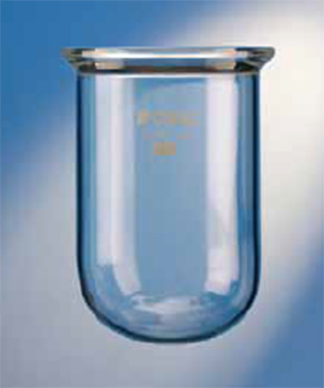 Reactor cilndrico, fondo redondo, vidrio POBEL®