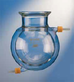 Reactor esfrico, c/ camisa termosttica, vidrio POBEL®