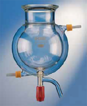 Reactor esfrico, c/ camisa termosttica con llave, vidrio POBEL®
