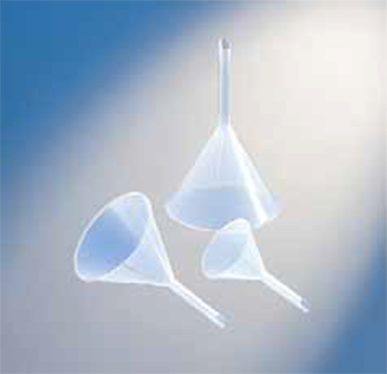 Embudo para anlisis, PP, tajo pluma, plstico, POBEL®