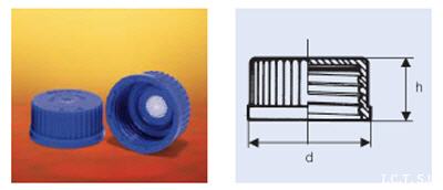 Tapn de rosca GL, PP c/ membrana, para autoclaves