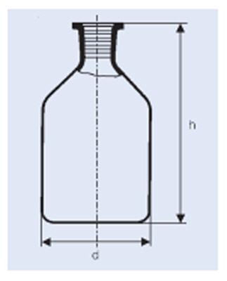 Frasco boca estrecha, vidrio cal-soda SCHOTT N2