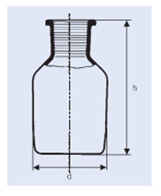 Frasco boca ancha, vidrio cal-soda SCHOTT DURAN 2