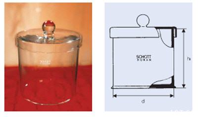 Frasco para muestras, vidrio SCHOTT, tapa bola