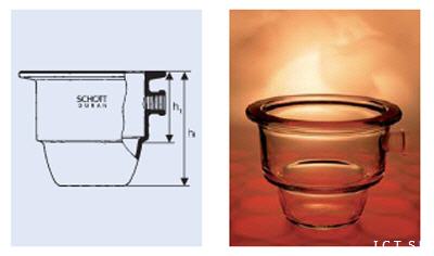 Desecador, base con brida plana N2, SCHOTT DURAN