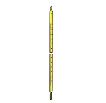 Termmetro de varilla, mercurio, fondo amarillo, J.P. SELECTA®