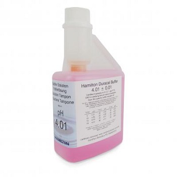 Disolucin tampn pH Duracal 4.010.01 pH 25°C c/ certificado, 500 mL, HAMILTON®