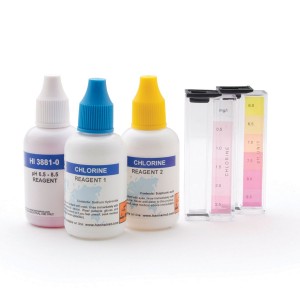 Test Kit Cloro Libre y pH (0,0 a 2,5 mg/L; 6,0 a 8,5 pH) 50/100 test, HANNA INSTRUMENTS®
