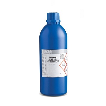 Solucin calibracin Conductividad (CE) 1413 microS/cm certificada, 500 mL, HANNA INSTRUMENTS®