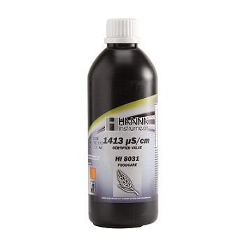 Solucin calibracin Conductividad (CE) 1413 microS/cm, 500 mL, FDA, HANNA INSTRUMENTS®