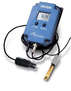 GROCHEK COMBO Indicador pH/Conductividad (CE)/TDS/Temperatura (0 a 3999 microS/cm), HANNA INSTRUMENTS®