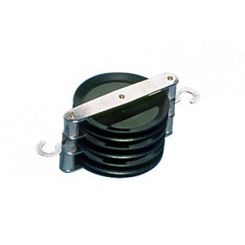Poleas de pl�stico ? tres poleas en paralelo d=50 mm, LABOESCUELA&reg;