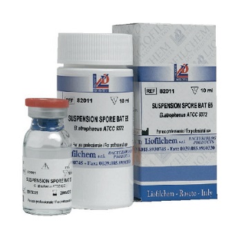 Indicadores biol�gicos, viales con suspensiones de esporas B. atrophaeus (BAT) p/ control de esterilizaci�n por calor seco u �xido de etileno (E.O.) LIOFILCHEM&reg;