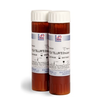 EGG YOLK emulsion, 4x50 mL, Dehydrated Culture Media, Supplement for lecithinase producers bacteria (Staphylococcus, Bacillus and Clostridium) isolation, LIOFILCHEM®