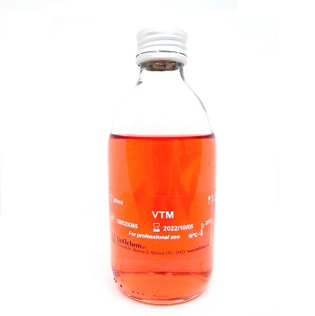 Medio de transporte para virus VTM (Viral Transport Medium), 6 frascos x 200 mL, LIOFILCHEM®