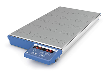 Agitador magntico digital mltiple RT 15 c/ calefaccin, superficie aluminio, temperatura mxima=+120 °C, IKA